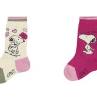 BIPACK CALZINO LUNGO CALDO COTONE SNOOPY BABY GIRL