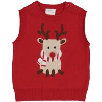 GILET TRICOT NATALIZIO CON RENNA BABY BOY